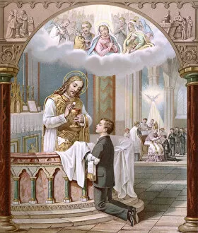 Administering Gallery: BOYS FIRST COMMUNION