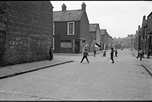 Celts Prints: Boys with a flag, Belfast, Northern Ireland
