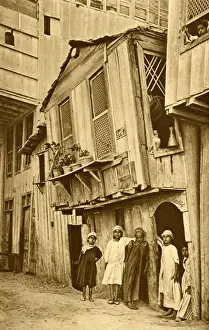 Ramshackle Prints: Boys and girls outside their homes, Port Said, Egypt