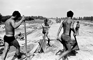 Activities Prints: Boys and girls taking part in a Communist Youth labour camp in former Yugoslavia
