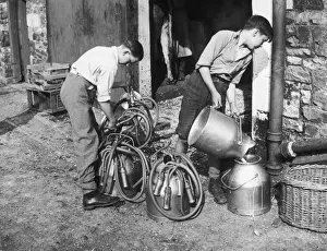 Udder Prints: Boys Help with Milking