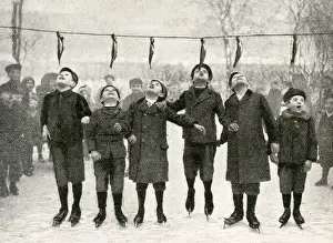 Skates Prints: Boys jumping for herrings, Danzig (now Gdansk, Poland)