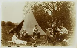 Boys and men camping 1905