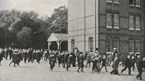 Charlie Prints: Boys Playground, Lambeth Schools, West Norwood, London
