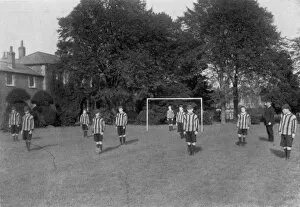 Inebriates Collection: Boys playing football, NIPRCC East Harling, Norfolk