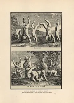 Allemagne Prints: Boys playing handstands (culbute) and fart-in-the-face
