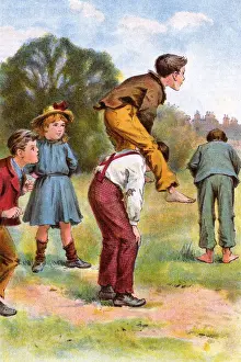BOYS PLAYING LEAPFROG
