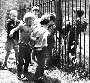 Urchins Prints: Boys playing by railings, Balham, SW London