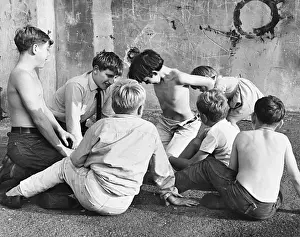 Urchins Prints: Boys playing in street, Balham, SW London