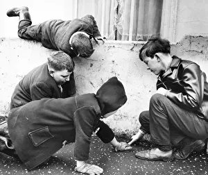 Boys playing in a street, Balham, SW London