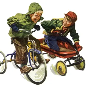 Boys Race Each Other Date: 1948