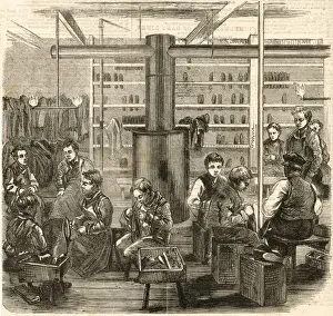 Shoe Making Prints: Boys Refuge at Lincoln s-Inn Fields, London