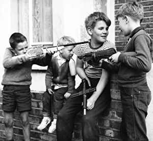 Enjoyment Gallery: Boys with toy guns, Balham, SW London