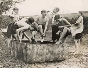 Bonding Collection: Boys Washing Outside