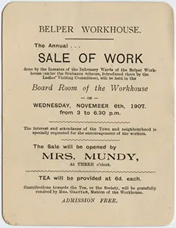 Brabazon Sale, Belper Workhouse, Derbyshire