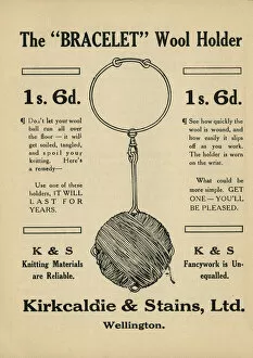 Knitting Gallery: Bracelet wool holder, WW1