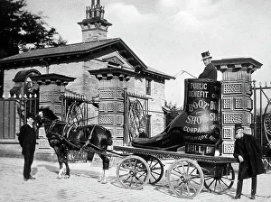 Bradford cemetery street advertisement advertising shoe