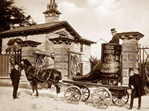 Bradford cemetery street advertisement advertising shoe