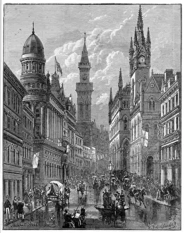 1882 Prints: Bradford Market Street