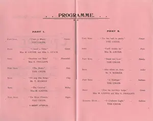 Choral Prints: Bradford workhouse concert programme