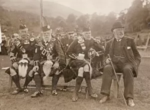 Highland Collection: Braemar Gathering, men in kilts