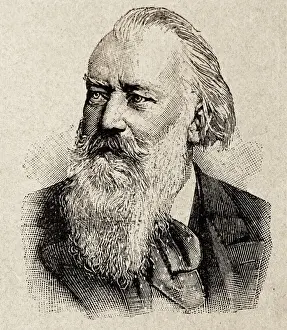 Brahms Prints: BRAHMS, Johannes (1833-1897). Geman Romantic