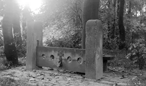 Bramhall Prints: Bramhall Hall, Cheshire - the stocks