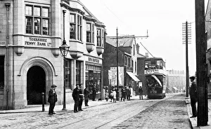 Bramley Prints: Bramley Town Street early 1900s