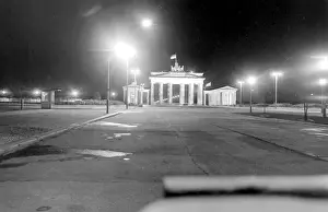 Brandenburg Gate at night, East Berlin, Germany