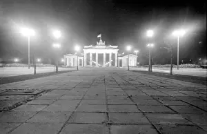 Deserted Prints: Brandenburg Gate at night, East Berlin, Germany
