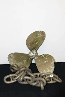 Brian Prints: Brass anchor chain and propeller from WW1 period