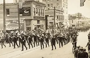 Trombone Prints: Brass band of soldiers, Vancouver, USA