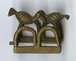 Images Dated 13th January 2012: Brass ornament, two birds