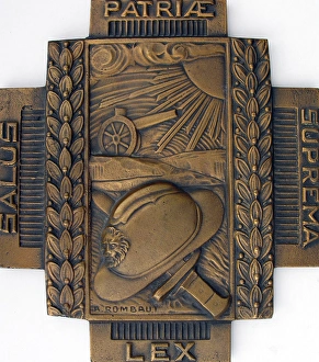 Images Dated 24th February 2012: Brass plaque given to all Belgian veterans