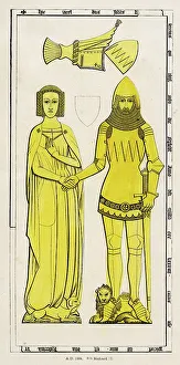 Rubbing Prints: Brass Rubbing, Sir John, Katherine Harsyck, Southacre Church