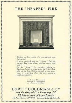 Fireplace Collection: Brat Colbran & Co Heaped Fire Advertisement