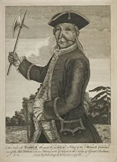 Hendrick Prints: The brave old Hendrick the great sachem or chief of the Moha