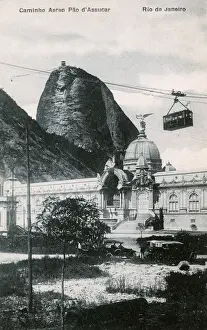 Suspended Prints: Brazil - Rio de Janeiro, Sugarloaf Mountain cable railway