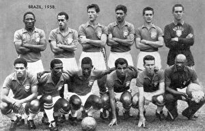 Images Dated 2nd August 2015: Brazilian Football Team of the 1958 World Cup