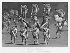 Reported Prints: Brazilian natives performing a traditional dance