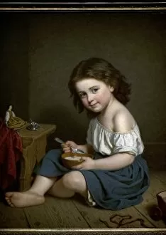 Infancy Gallery: Breakfast, 1866, by Amalia Lindegren