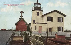Rhode Prints: Breakwater Light, Newport Harbour, Rhode Island, USA