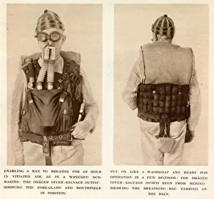 Images Dated 18th January 2021: Breathing Apparatus for Diving 1913