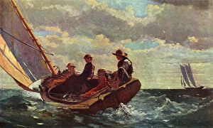Leaning Gallery: Breezing Up by Winslow Homer