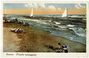 A breezy day on the beach, Pesaro, Italy