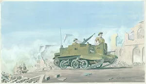 Anderson Gallery: Bren Gun Carrier Wartime Vehicles Watercolour