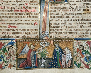 Breviary of the Bishop of Montoya. The Annunciation. 15th ce Breviary of the Bishop of Montoya. The Annunciation. 15th ce