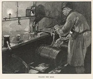 Brewery Filling Kegs