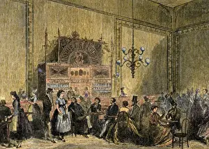 Brewery Hanover. Germany. Colored engraving by Etienne. El P