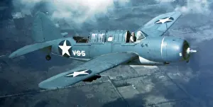 Florida Prints: Brewster SB2A-4 Buccaneer of VS-5, Vero Beach, Florida